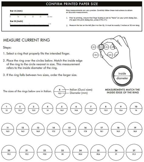 gucci ring size chart.